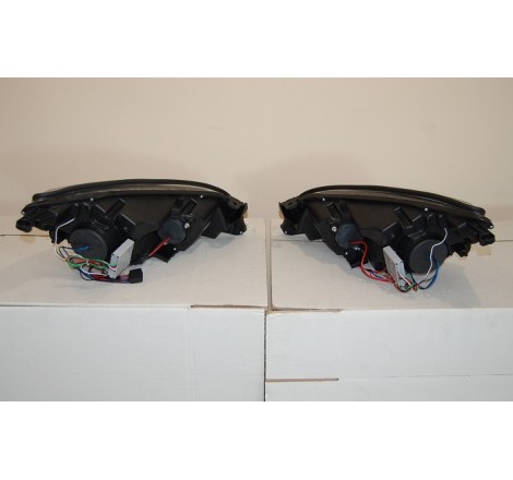 Set Of Headlamps Day Light Opel Astra J DRL Black