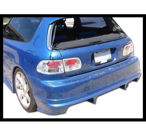 Rear Bumper Honda Civic 1992-1995, Racing Type Without Plate Hole