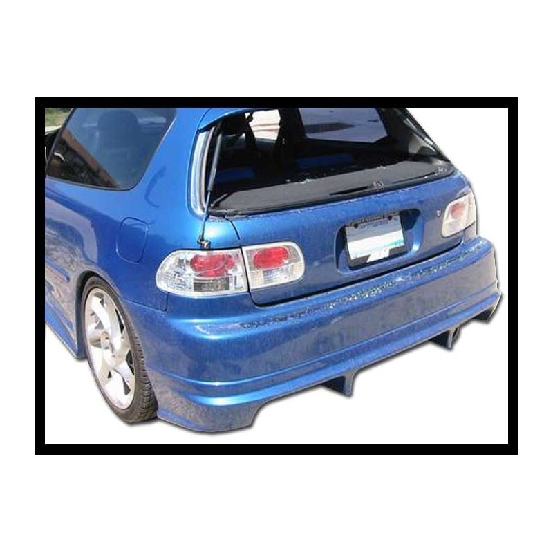 Rear Bumper Honda Civic 1992-1995, Racing Type Without Plate Hole