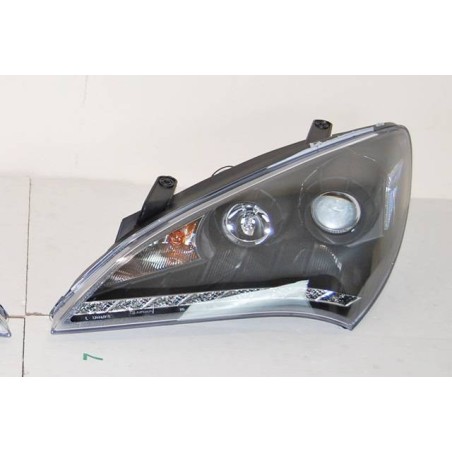 Set Of Headlamps Day Light Hyundai Genesis 2-Door 08-11 Black