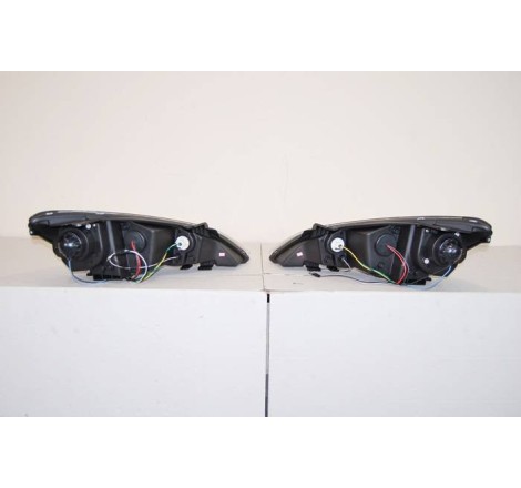 Set Of Headlamps Day Light Hyundai Genesis 2-Door 08-11 Black
