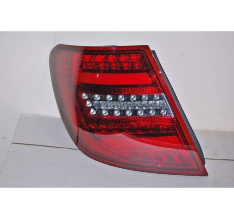 Set Of Rear Tail Lights Cardna Mercedes W204 2011-2014 Lightbar Red Smoked