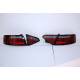 Set Of Rear Tail Lights Audi A5 2-4D 07-09 Led Red/Smoked Cardna Flashing Led