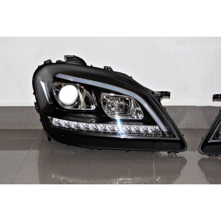 Phare Avant Lumière De Jour Mercedes W164 05-08 Noir Led clignotant séquentiel