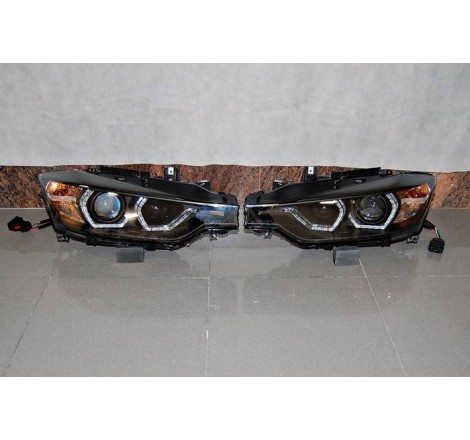 Set Of Headlamps Day Light BMW F30 / F31 Xenon DRL Black