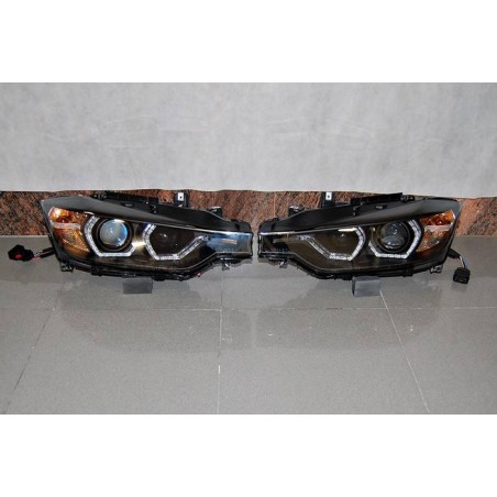Set Of Headlamps Day Light BMW F30 / F31 Xenon DRL Black