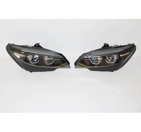 Set Of Headlamps BMW Z4 E89 09-13 Black Drl Xenon