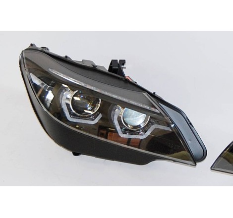 Set Of Headlamps BMW Z4 E89 09-13 Black Drl Xenon