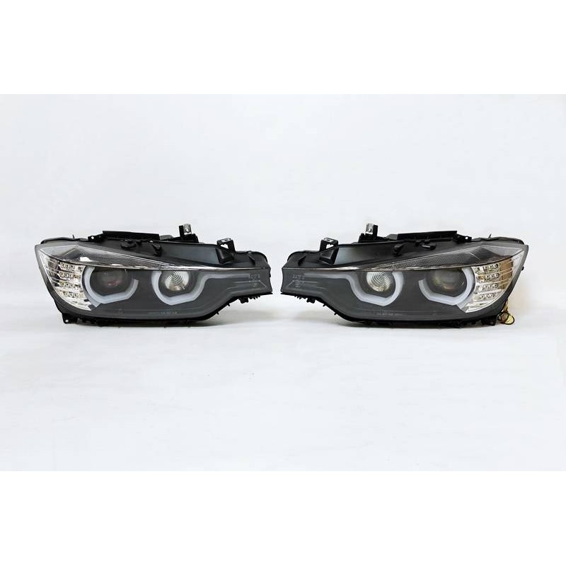 Set Of Headlamps Day Light BMW F30 / F31 12-15 Xenon DRL Black