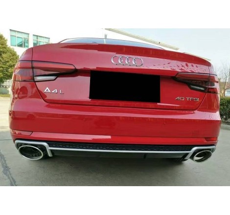 Rear Diffuser Audi A4 B9 2016+ Look RS4 ABS