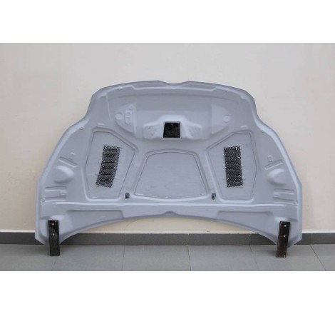 Fibreglass Bonnet Ford Focus RS 12, With Carbon Fibre Air Intake