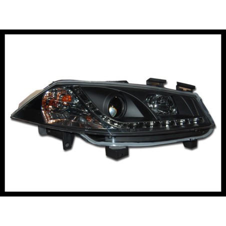 Set Of Headlamps Day Light Renault Megane 2003-2006 Black 1St  Phase