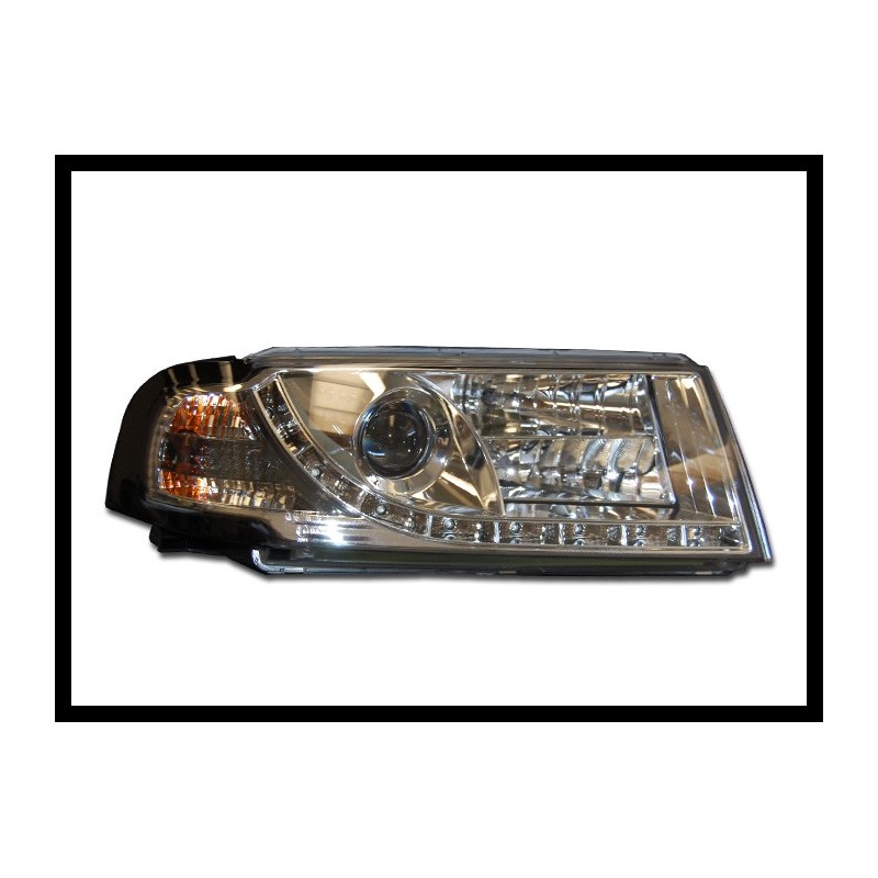 Set Of Headlamps Day Light Skoda Octavia 2001 Chromed