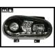 Set Of Headlamps Day Light Volkswagen Golf 4 Black & Blinker Led