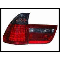 Set Of Rear Tail Lights BMW X5 00-03  Led Red Smoked