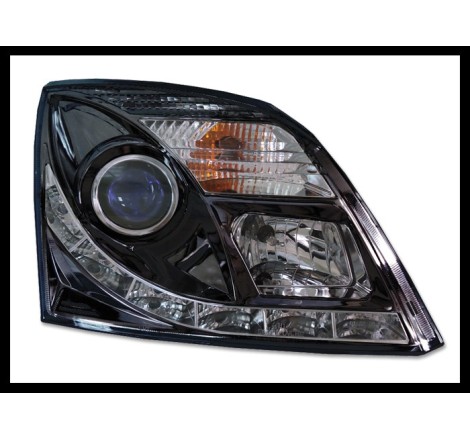 Set Of Headlamps Day Light Opel Vectra C, Black