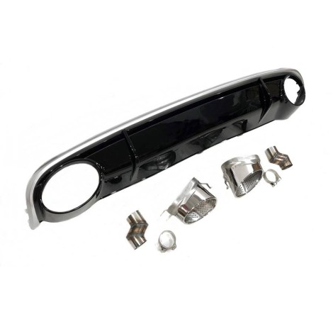 REAR DIFFUSER AUDI A4 / A4 AVANT B8 08-12 LOOK RS4 ABS