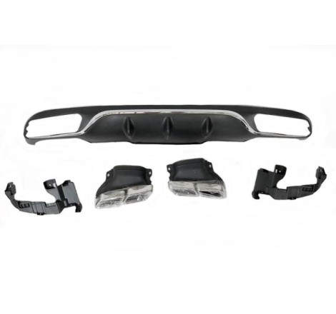 Rear Diffuser Mercedes W213 4 doors look AMG E63 ABS