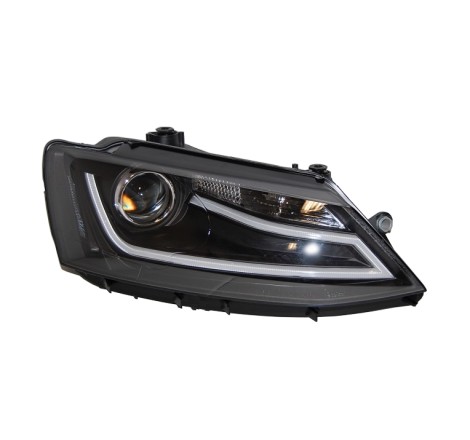 Set Of Headlamps Day Light Volkswagen Jetta 11 Black