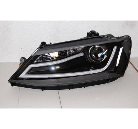 Set Of Headlamps Day Light Volkswagen Jetta 11 Black