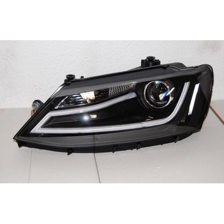 Set Of Headlamps Day Light Volkswagen Jetta 11 Black
