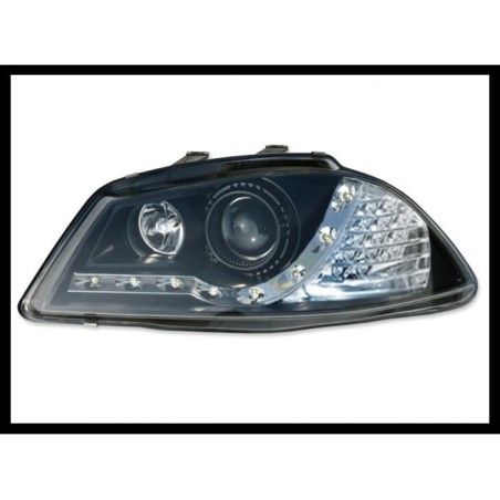 Phare Avant Lumière De Jour Seat Ibiza '02-07 Noir + Led Int.