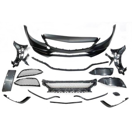Front Bumper Mercedes W205 2014-2018 Coupe / 4D / SW look AMG C63 Front spoiler