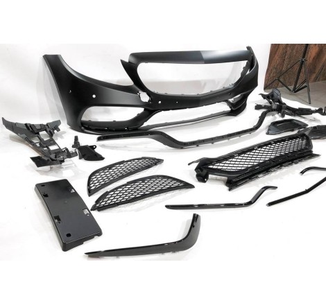 Front Bumper Mercedes W205 2014-2018 Coupe / 4D / SW look AMG C63 Front spoiler