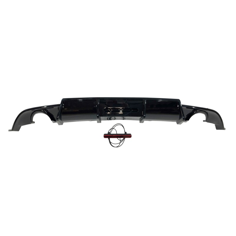 Rear Diffuser Volkswagen Golf 7.5 Look TCR Glossy Black Red Light