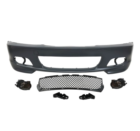 Front Bumper BMW E46 2 Doors 2002-2005, M Type, Fog lamps