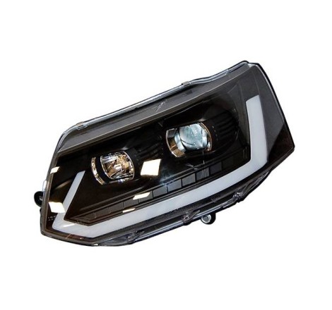 Set Of Headlamps Day Light Volkswagen T5 09-16 Black