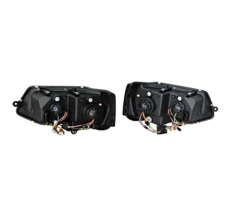 Set Of Headlamps Day Light Volkswagen T5 09-16 Xenon DRL Black