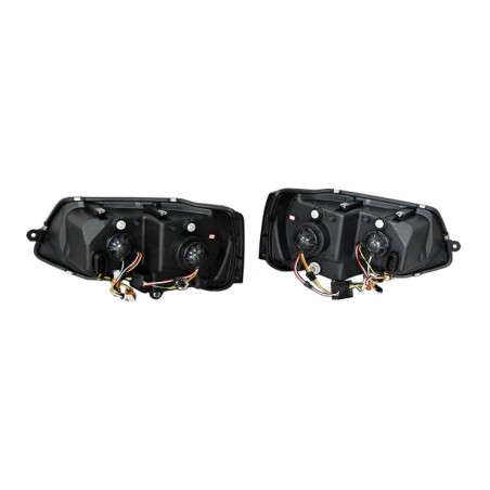 Set Of Headlamps Day Light Volkswagen T5 09-16 Xenon DRL Black