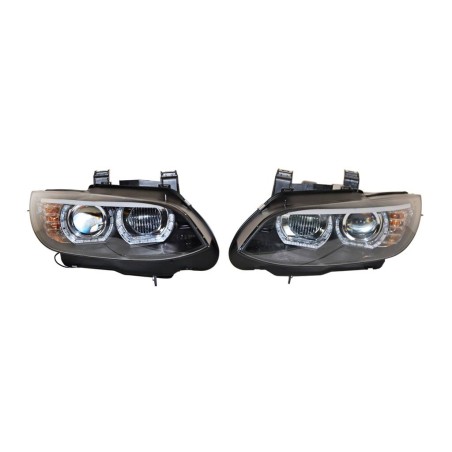Set Of Headlamps Angel Eyes BMW E92 / E93 07-10 Xenon Black