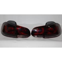 Set Of Rear Tail Lights Volkswagen Golf 6 R32 Led Red/Smoked