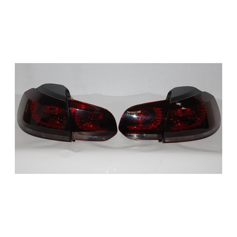 Set Of Rear Tail Lights Volkswagen Golf 6 R32 Led Red/Smoked