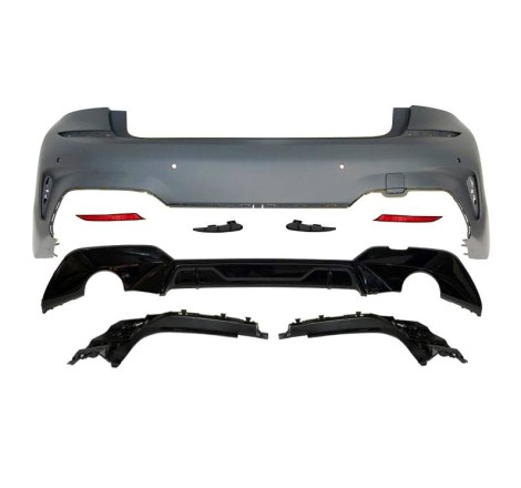Rear Bumper BMW G20 Look MPerformance Glossy Black