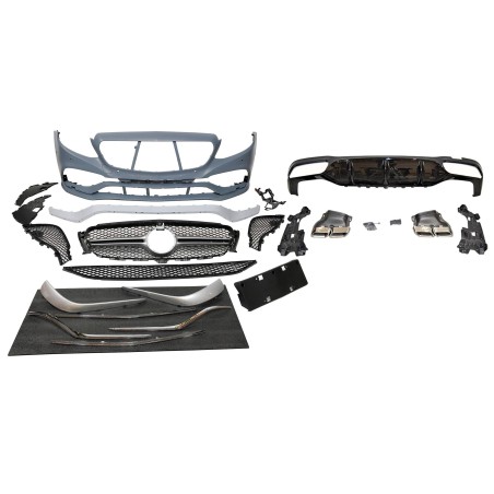 KIT DE CARROSSERIE MERCEDES W213 4 portes / Estate 2016-2019 look AMG E63