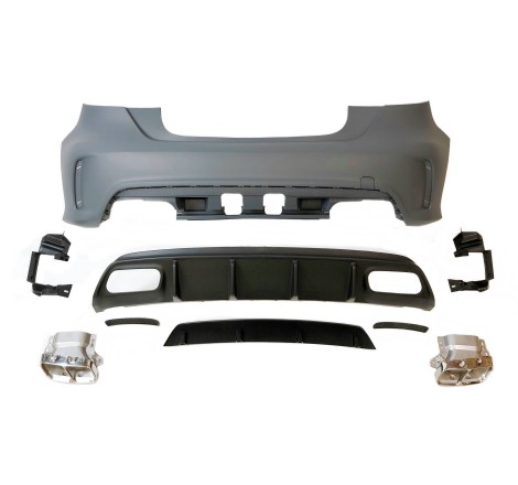 Rear Bumper Mercedes W176 2012-2018 A45 Look AMG Parking Sensors