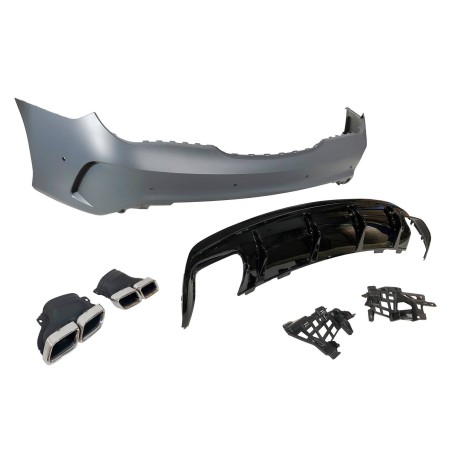 Rear Bumper Mercedes W117 2013-2018 LCI 4P / SW Look AMG A45