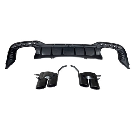 Rear Diffuser Audi A4 2020+ Look RS4 Black