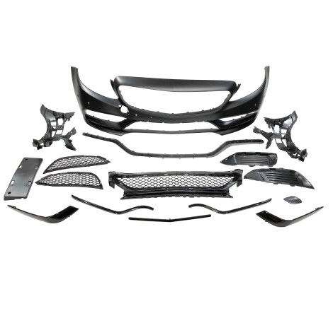 Front Bumper Mercedes W205 2014-2018 Coupe / 4D / SW look AMG C63
