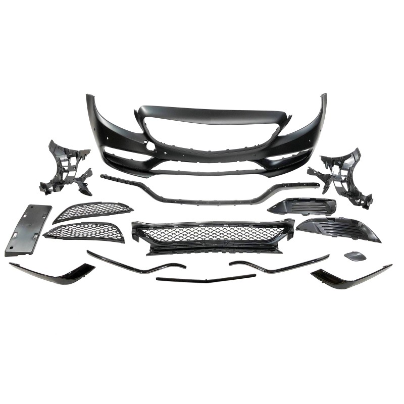 Front Bumper Mercedes W205 2014-2018 Coupe / 4D / SW look AMG C63