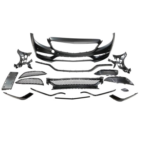 Front Bumper Mercedes W205 2014-2018 Coupe / 4D / SW look AMG C63