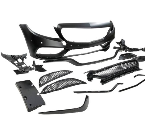 Front Bumper Mercedes W205 2014-2018 Coupe / 4D / SW look AMG C63