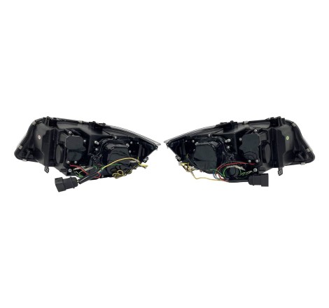 Set Of Headlamps Day Light BMW E90 '09-11 Xenon DRL Black