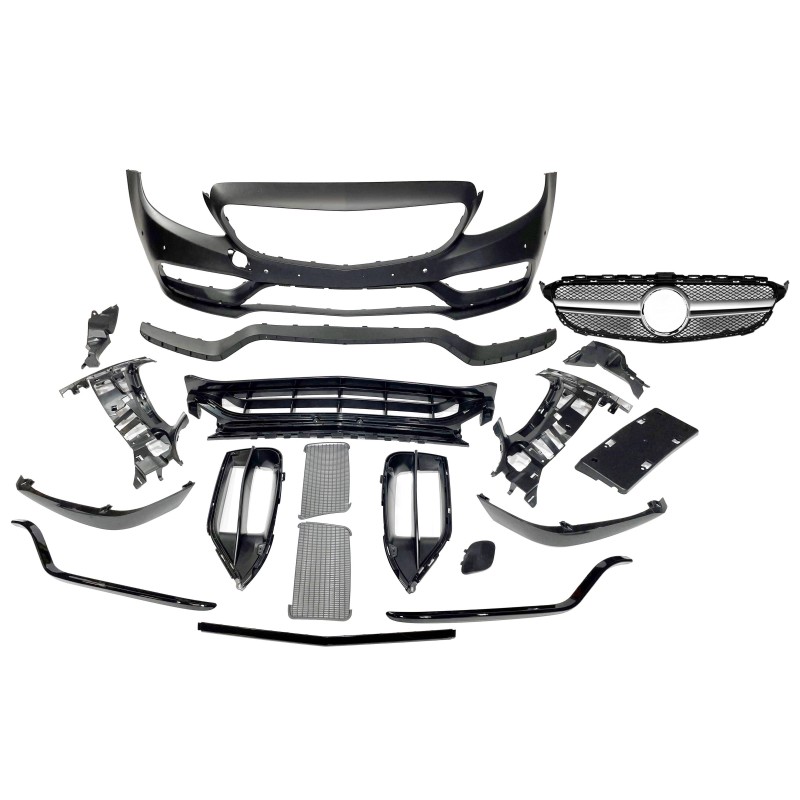 Front Bumper Mercedes W205 2014-2018 Coupe / 4D / SW look AMG C63