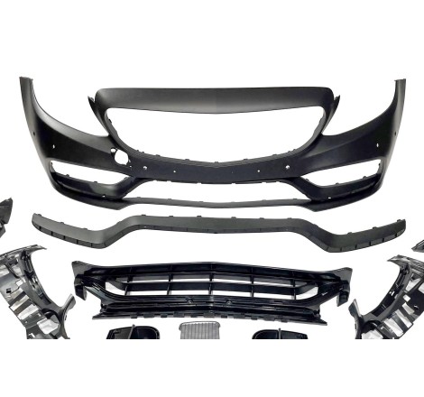 Front Bumper Mercedes W205 2014-2018 Coupe / 4D / SW look AMG C63