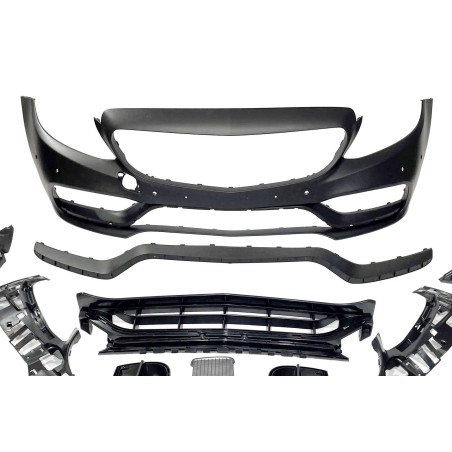 Front Bumper Mercedes W205 2014-2018 Coupe / 4D / SW look AMG C63