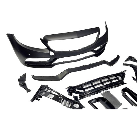 Front Bumper Mercedes W205 2014-2018 Coupe / 4D / SW look AMG C63
